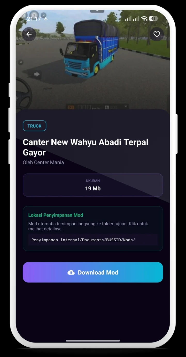 Mod Bussid Wahyu Abadi 2026 screenshot